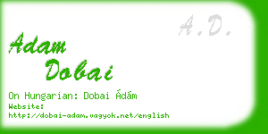 adam dobai business card